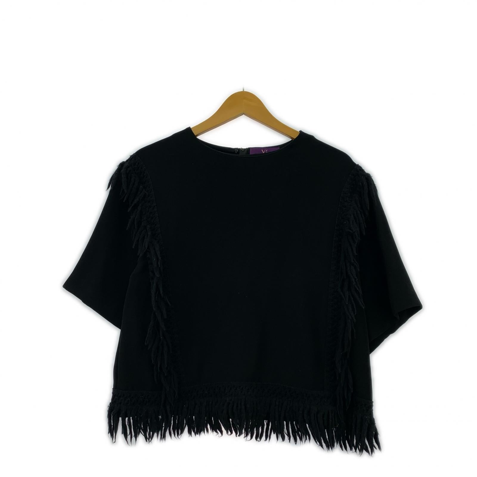 半袖Tシャツ フリンジ S/S カットソー 1 ブラック