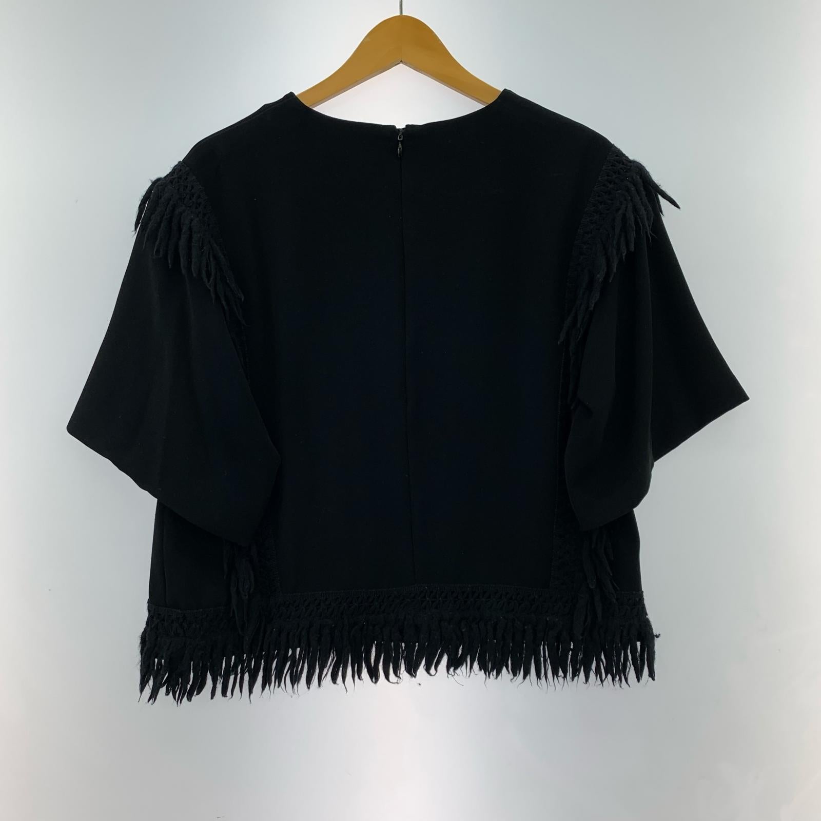 半袖Tシャツ フリンジ S/S カットソー 1 ブラック