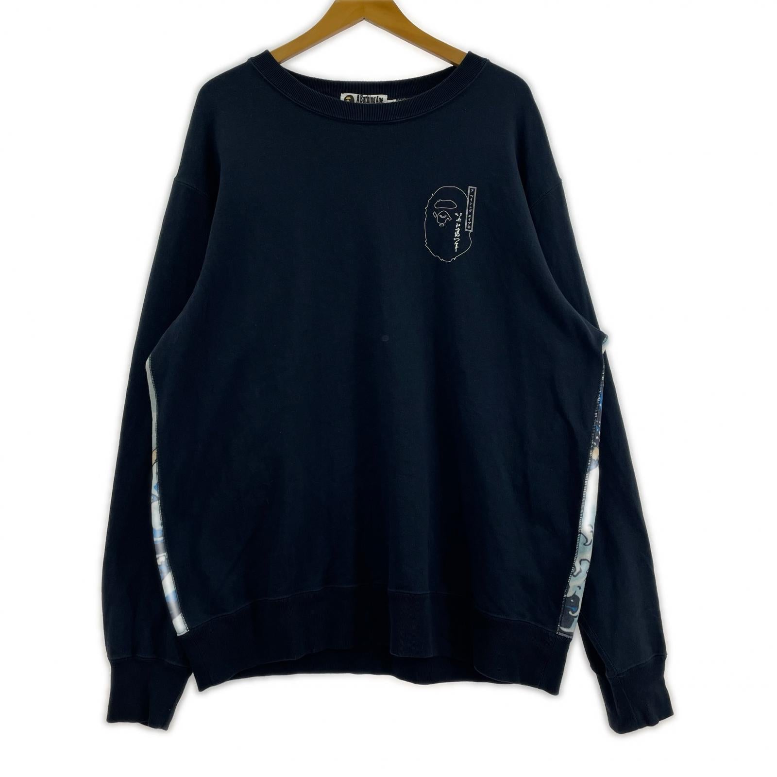 スウェット 浮世絵 2XL ネイビー