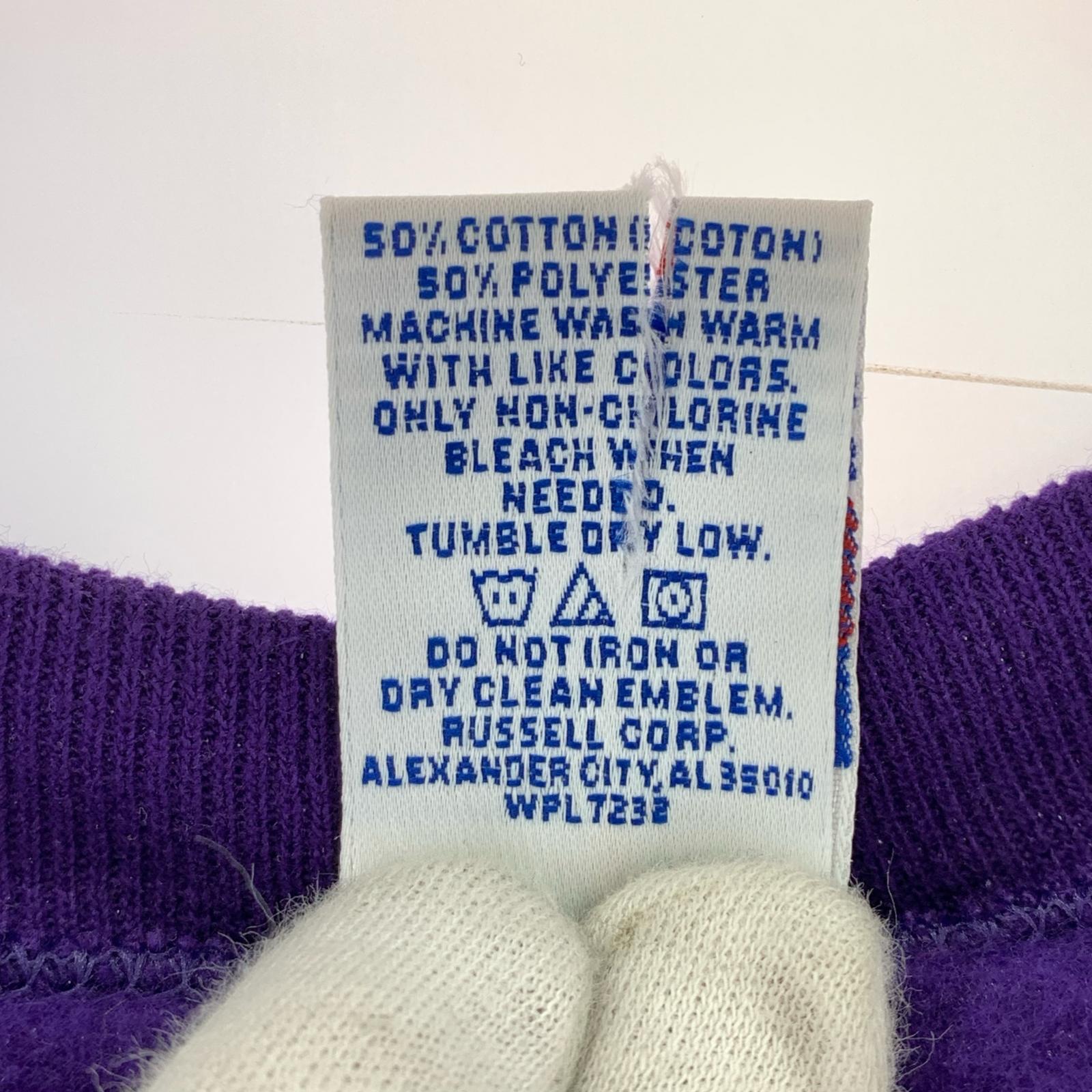 スウェット 90s RUSSELL ATHLETIC 無地 パープル(L) L パープル