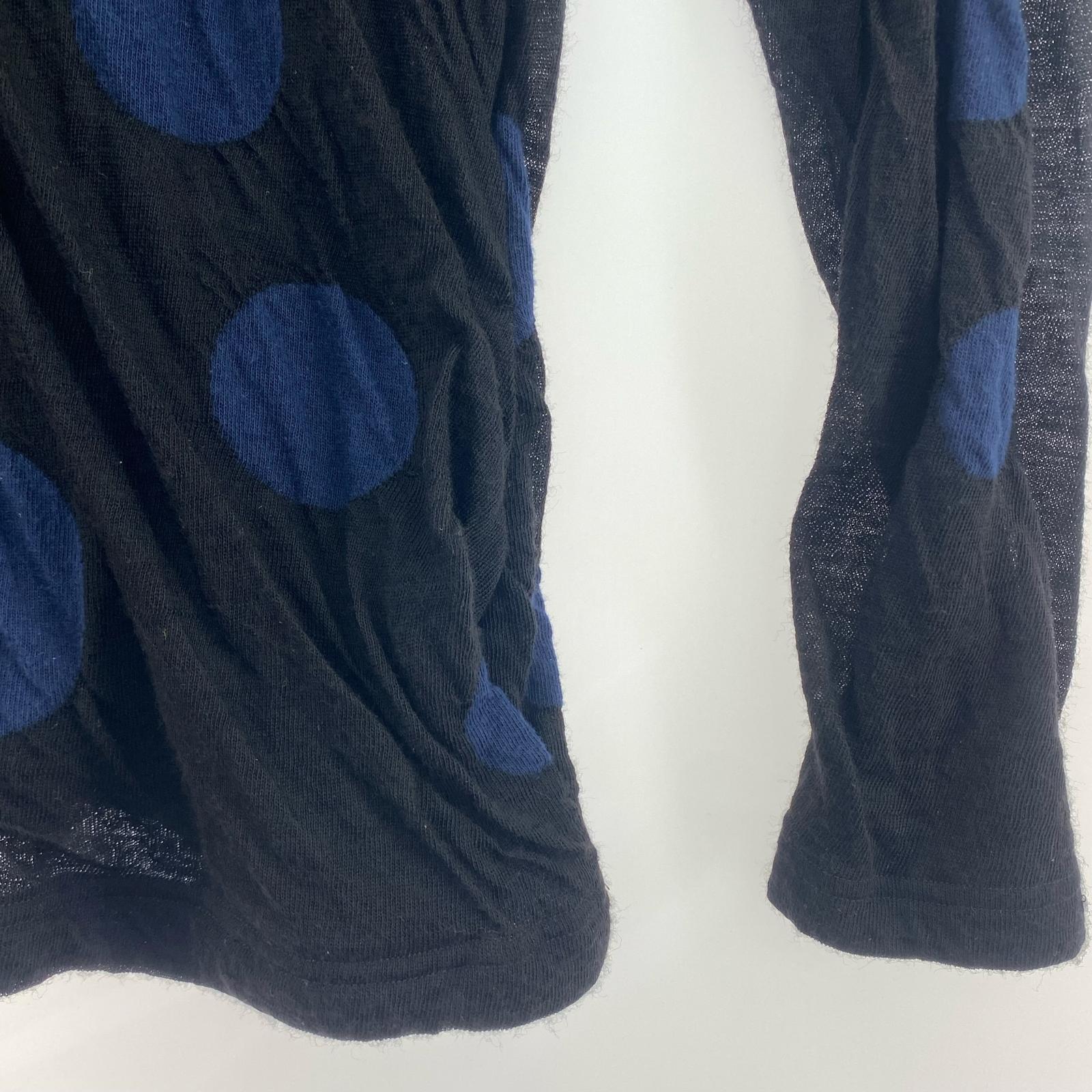 半袖Tシャツ ドット タートルネック ブラック/ブルー 2 ブラック