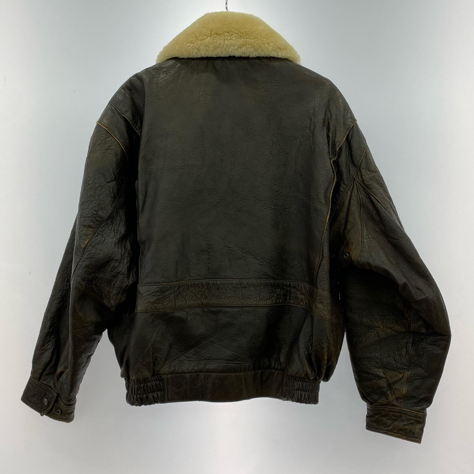 レザージャケット US AIR FORCE 1986年 韓国製 G-1 レザー ジャケット L ブラウン