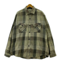 長袖シャツ GOLD COTTON NEL CHECK SHIRT DAMAGE AGED L