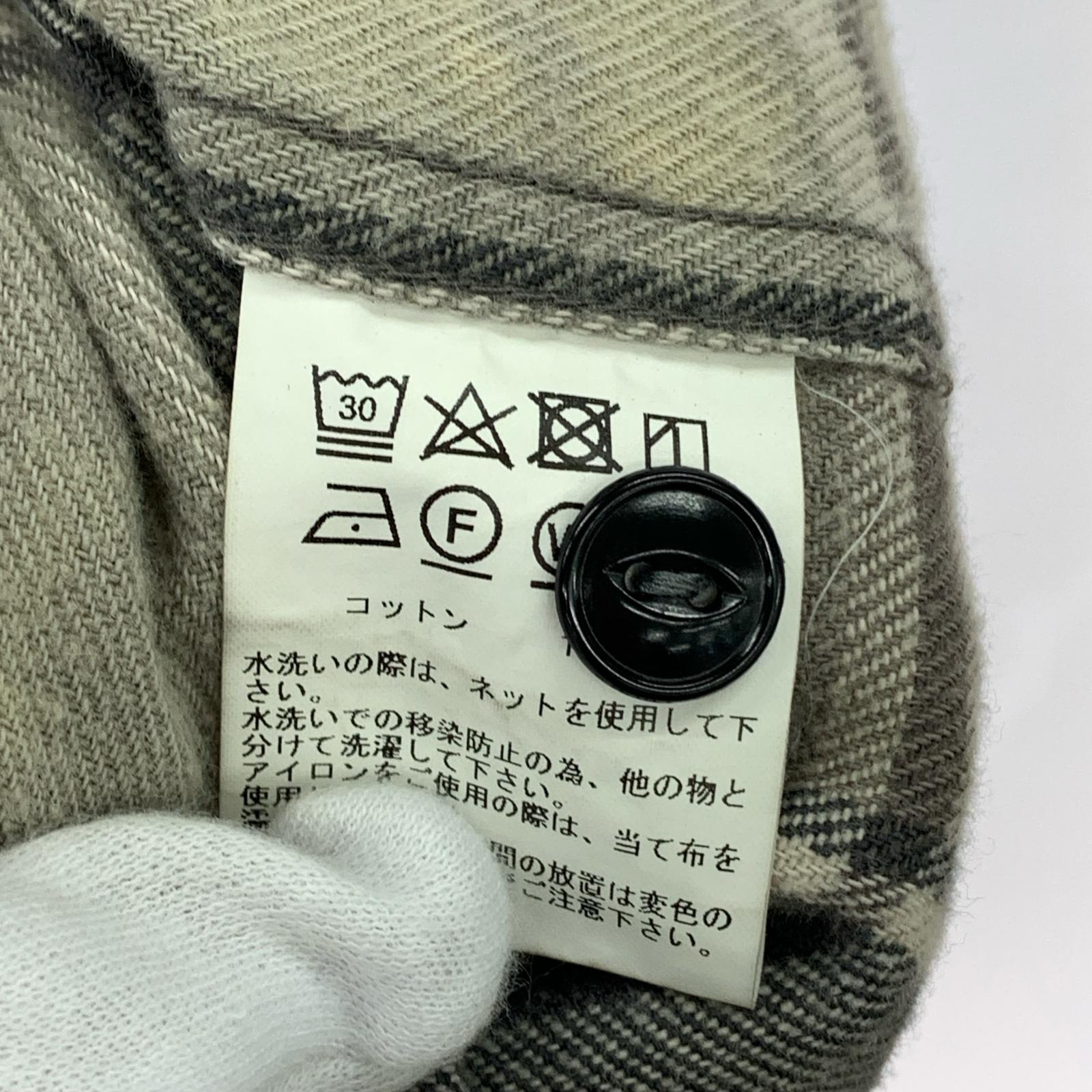 長袖シャツ GOLD COTTON NEL CHECK SHIRT DAMAGE AGED L