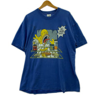 半袖Tシャツ 90s THE SIMPSONS NO MORE DUFF! (XL) 青 ブルー