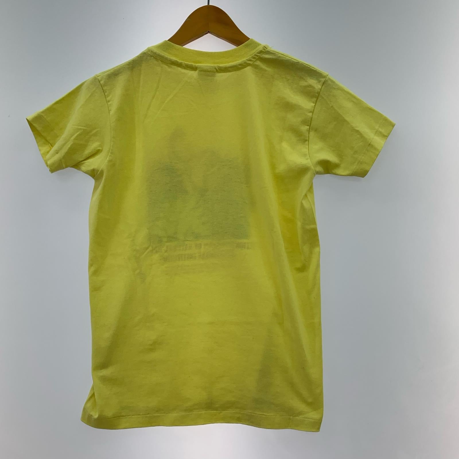 半袖Tシャツ 80s HANES 恐竜 (L) 黄色 L イエロー