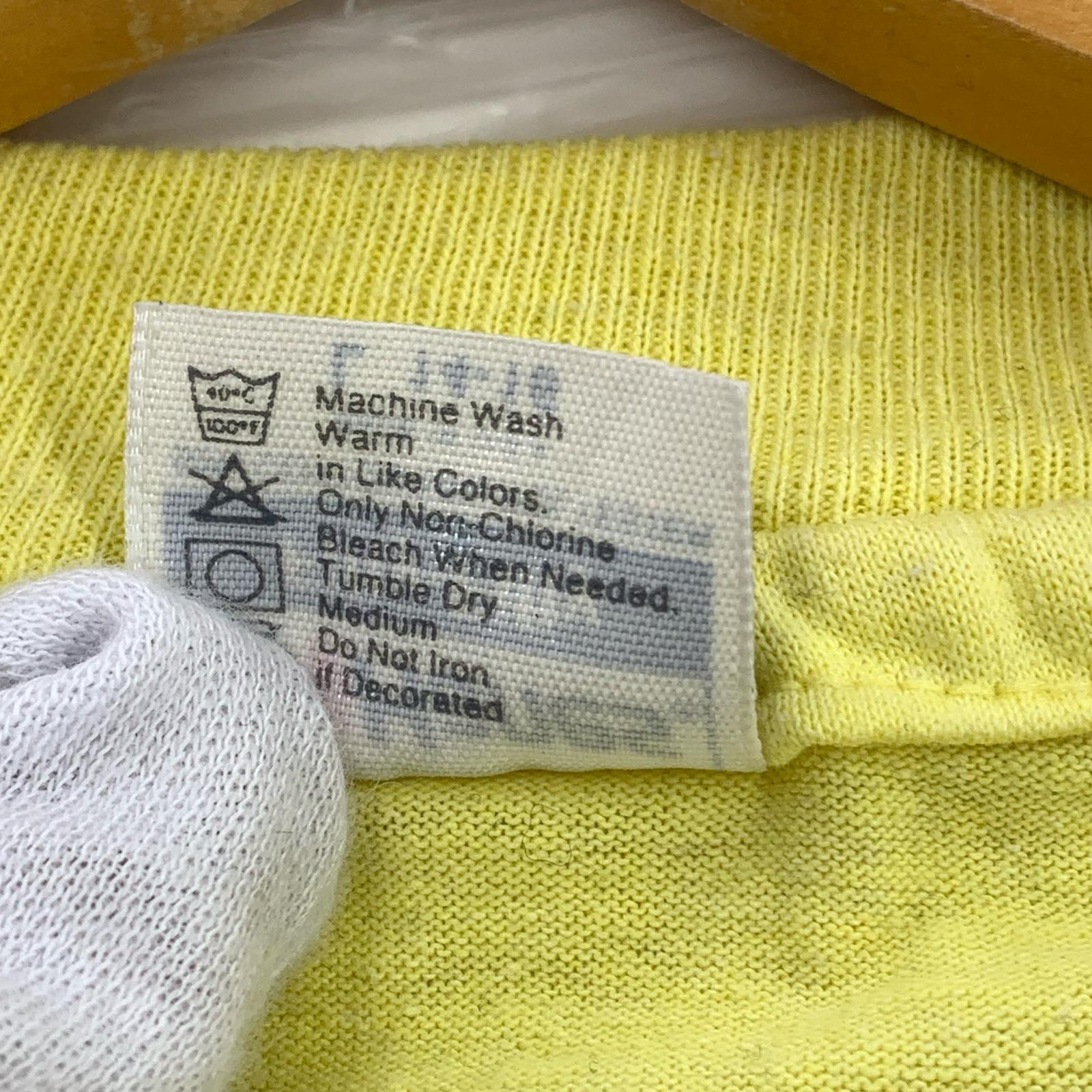 半袖Tシャツ 80s HANES 恐竜 (L) 黄色 L イエロー