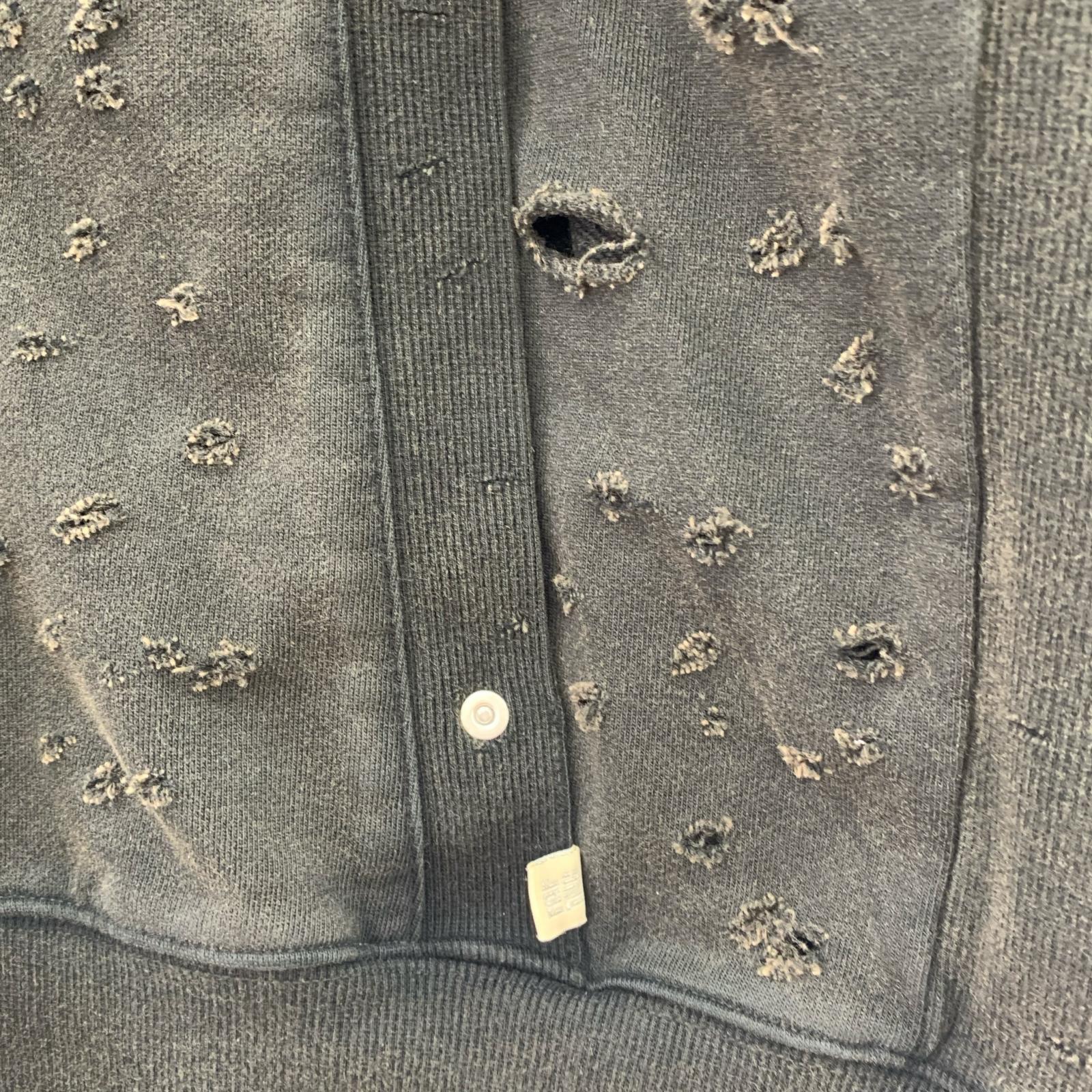 パーカー FAF 25SS Dameged Zip up Hoodie 黒 (XL) ブラック