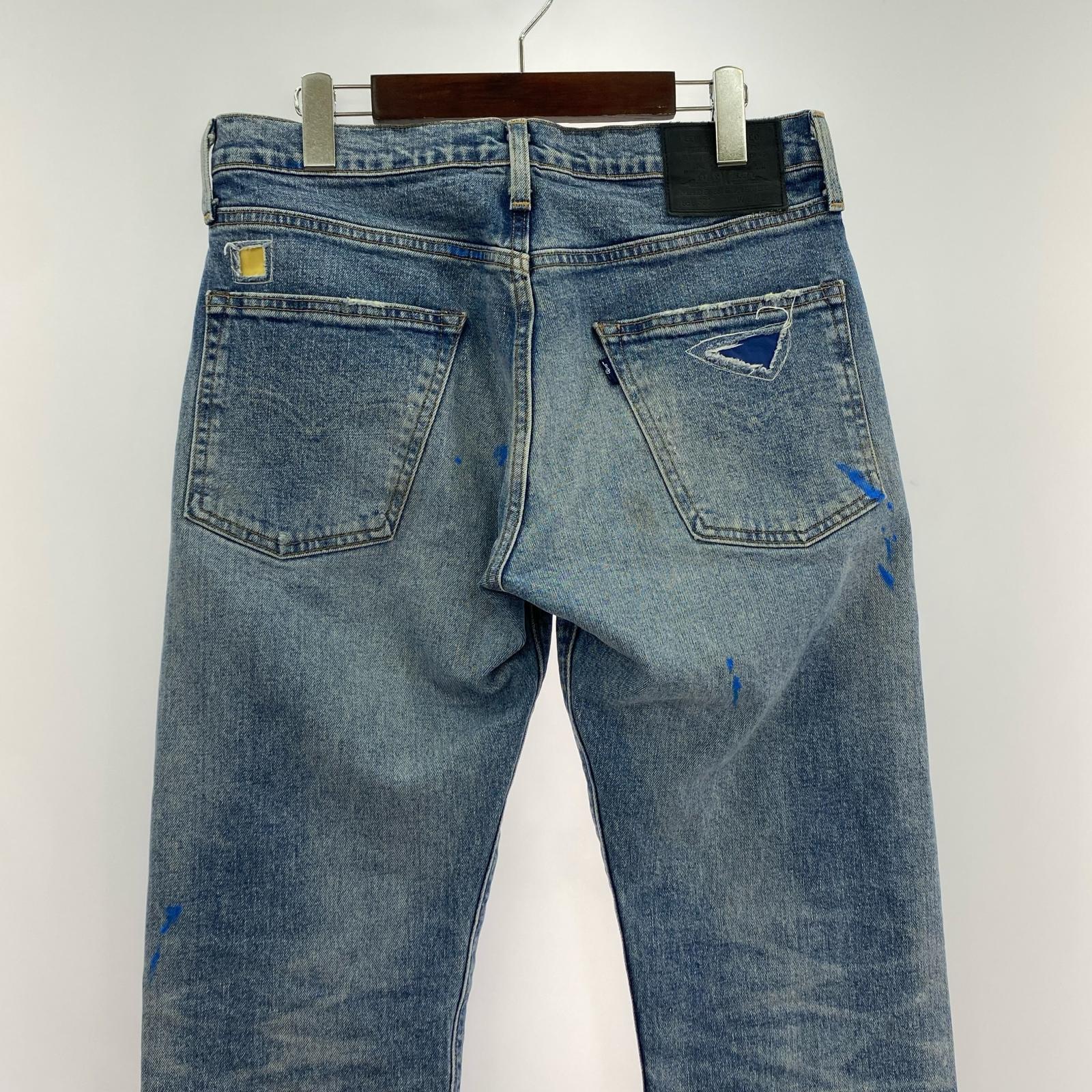デニムパンツ MADE&CRAFTED 502 ダメージペイント加工(30) 30 ブルー