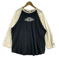 長袖Tシャツ el conductorH トライバルプリント ラグランTee 4 ブラック×アイボリー 4