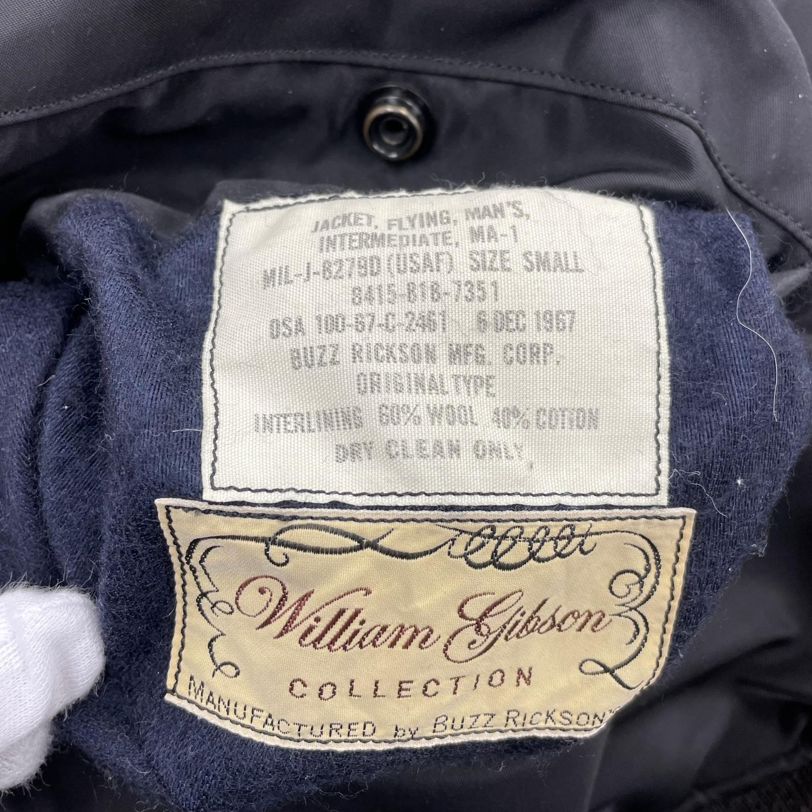 ジャケット MA-1 WILLIAM GIBSON COLLECTION (S) S ブラック