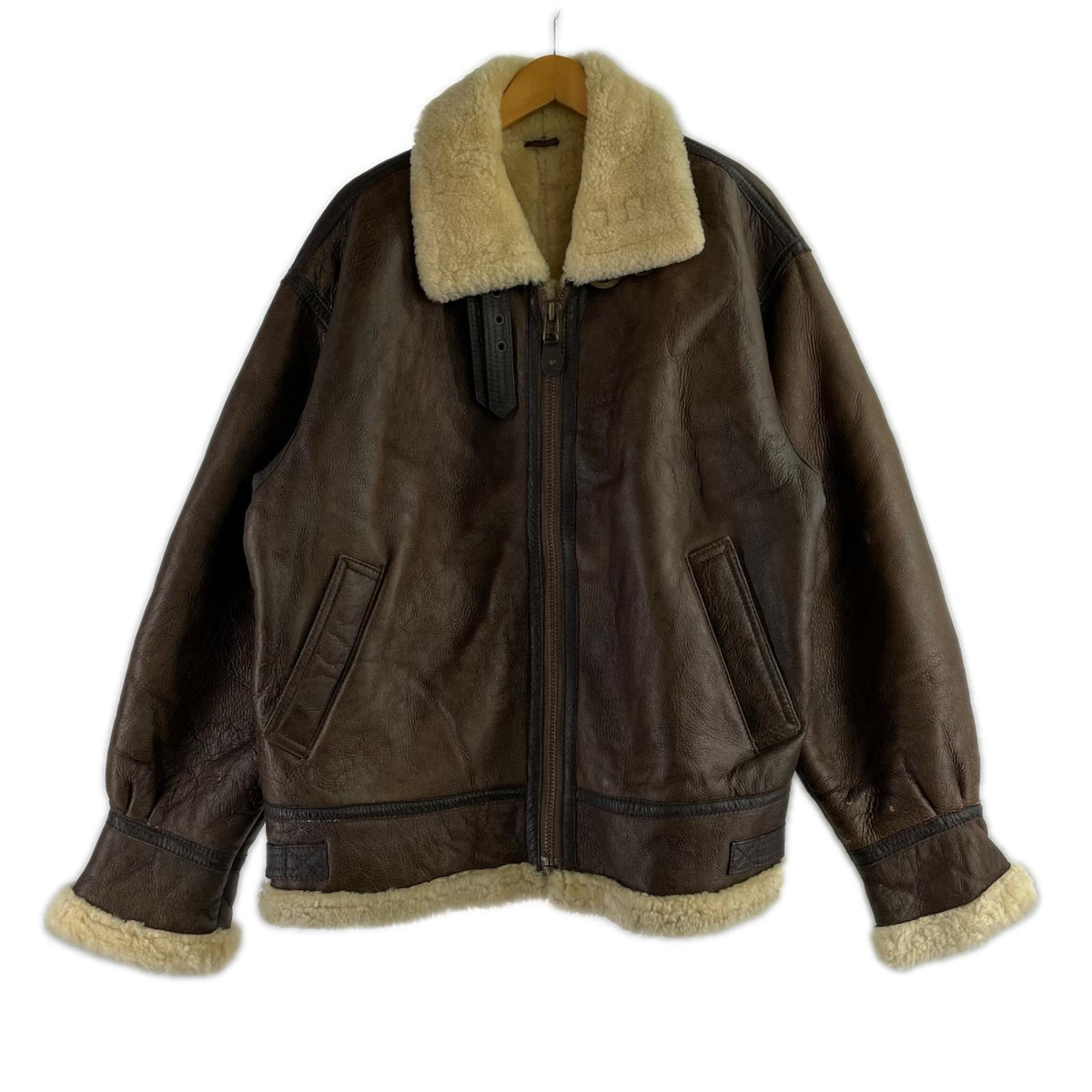 ジャケット B-3 レザーフライトジャケット (XL) 茶 ブラウン