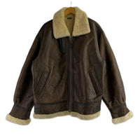 ジャケット B-3 レザーフライトジャケット (XL) 茶 ブラウン