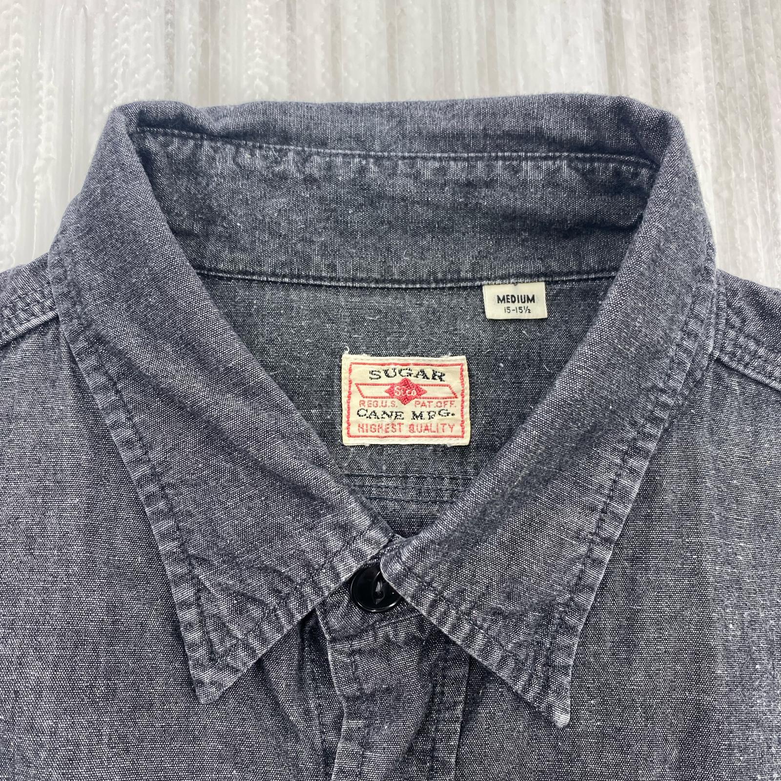 半袖シャツ CHAMBRAY WORK SHIRT グレー (M) M ブラック