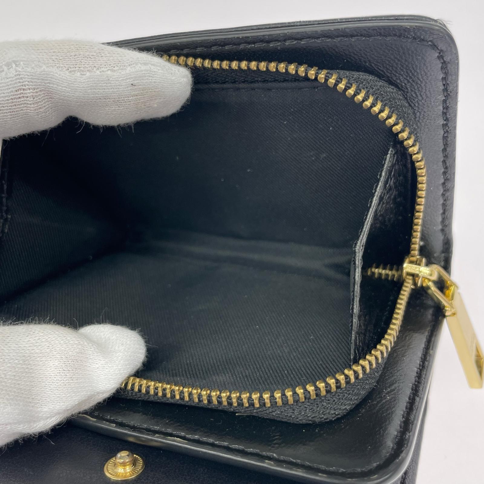コンパクトウォレット MARC JACOBS 二つ折り財布 黒 ブラック