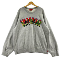 スウェット Supreme Stacked Crewneck Sweat Shirt グレー (XL) グレー