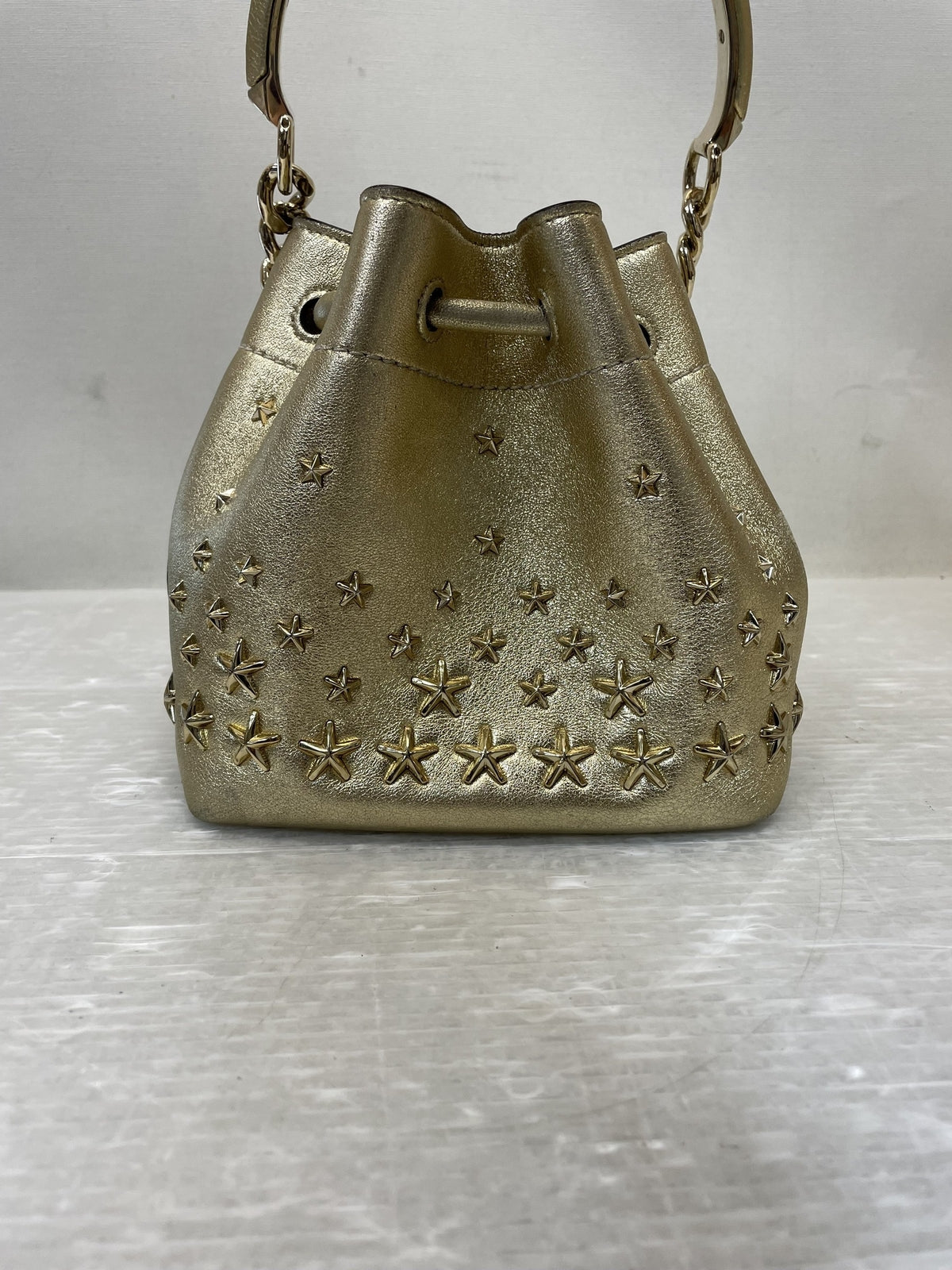JIMMY CHOO ボンボンスター バゲット2WAYバッグ ゴールド