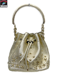 JIMMY CHOO ボンボンスター バゲット2WAYバッグ ゴールド
