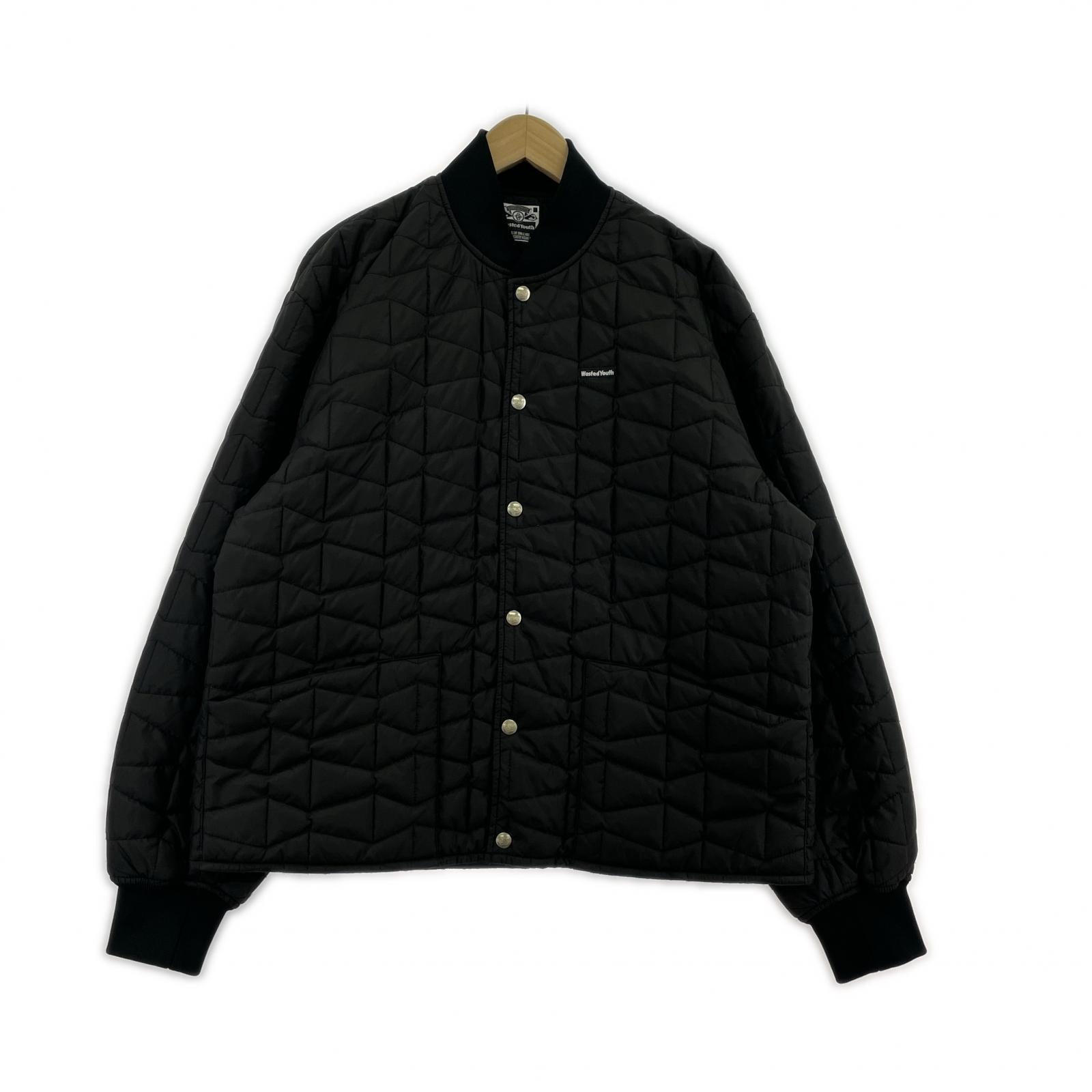 ジャケット Wasted youth Quilted Puff Jacket Black M ブラック