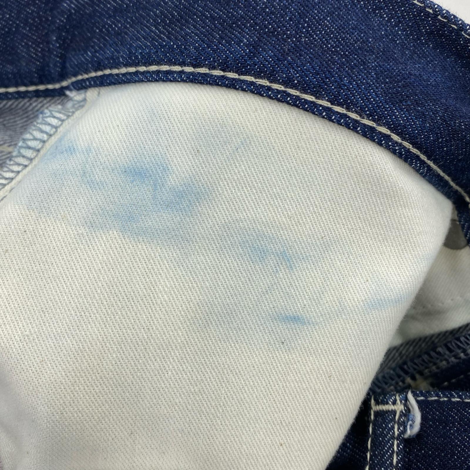 デニムパンツ Selvage Denim 5 Pocket Tapered 紺 (2)