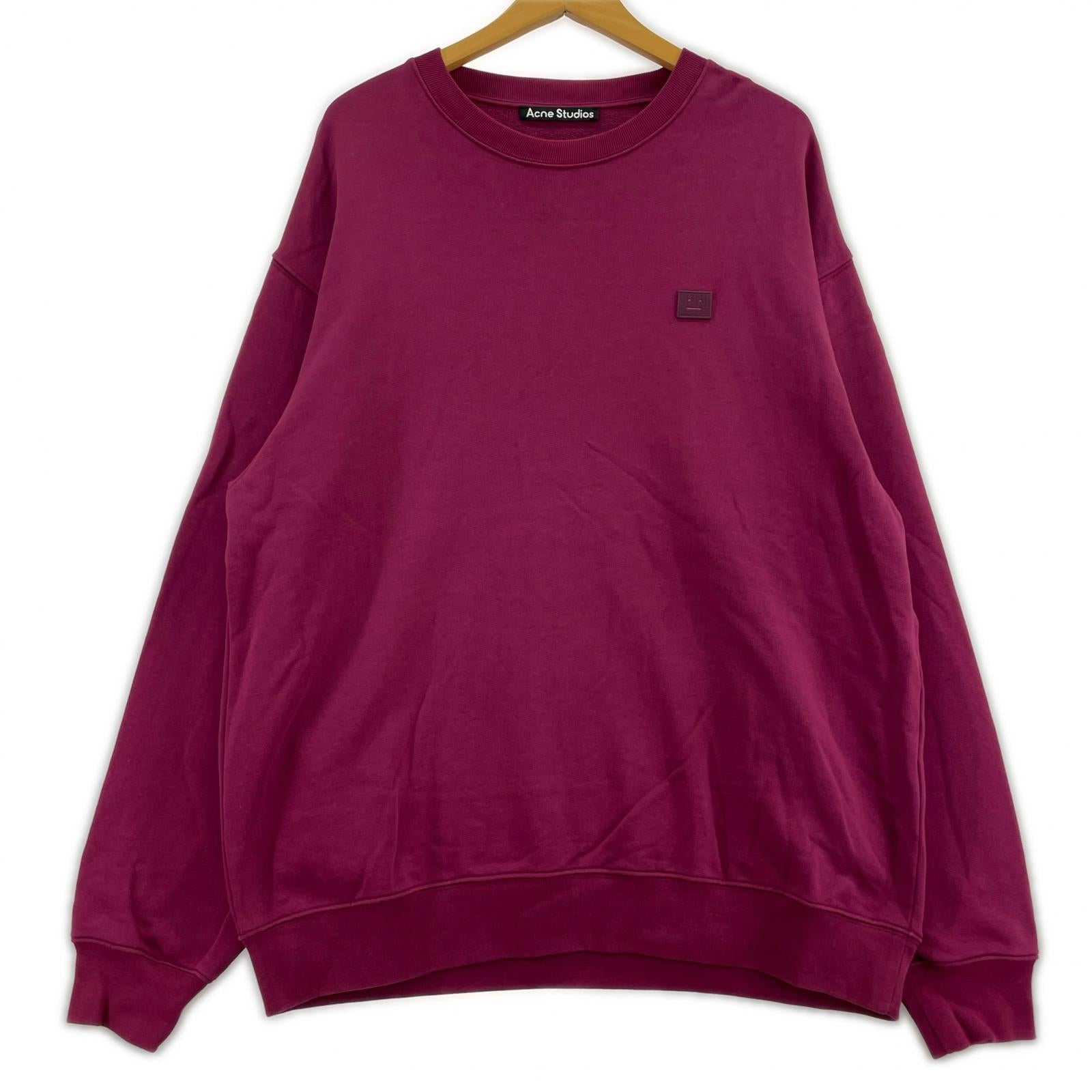 長袖Tシャツ 19SS Oversized Face Sweatshirt ボルドー M