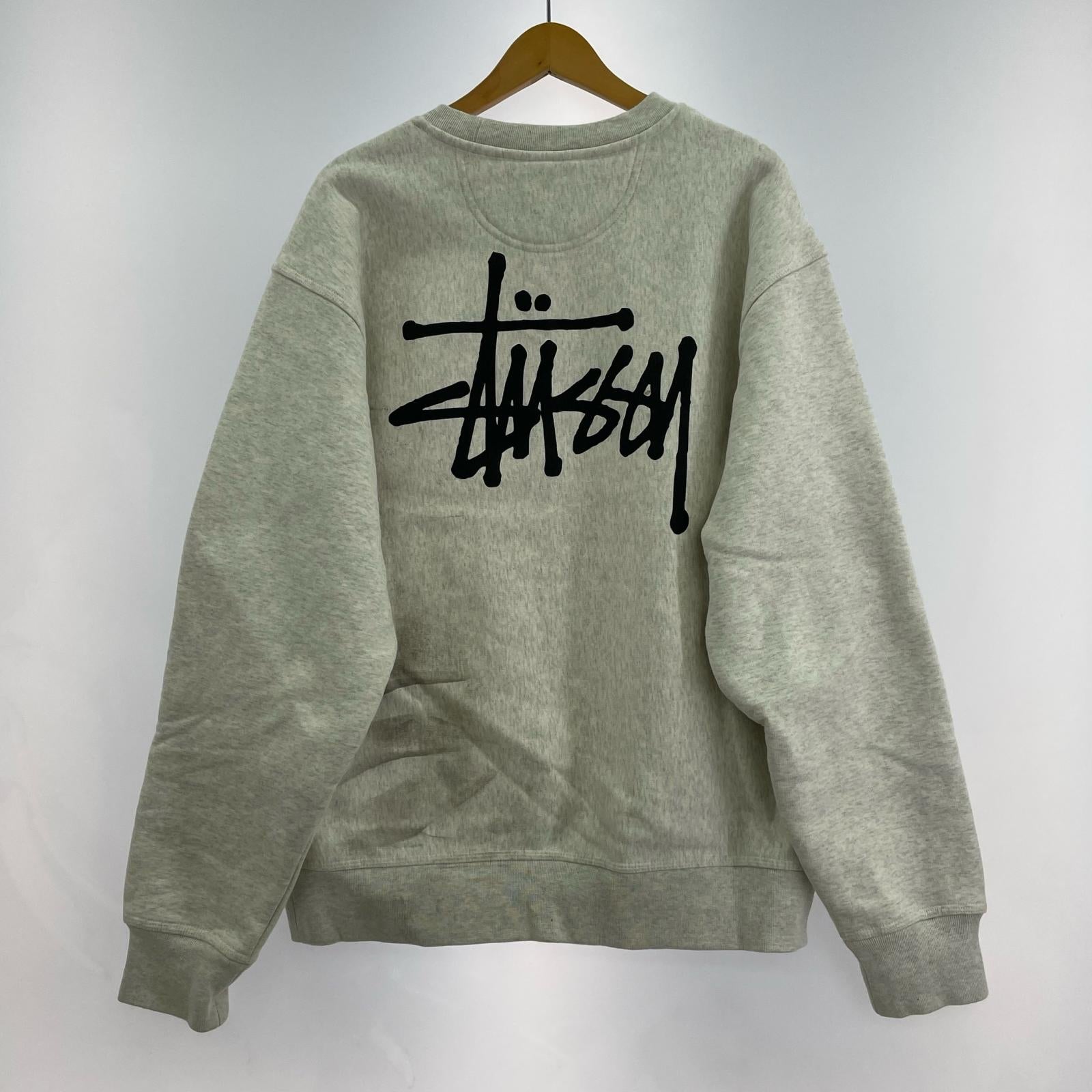 スウェット BASIC STUSSY CREW L グレー