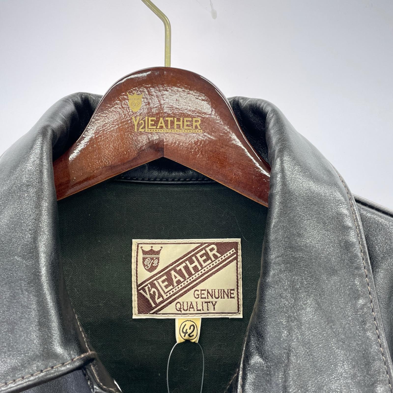 レザージャケット SLB-141 SEMI ANILINE HORSE 2nd Type 黒 42 ブラック