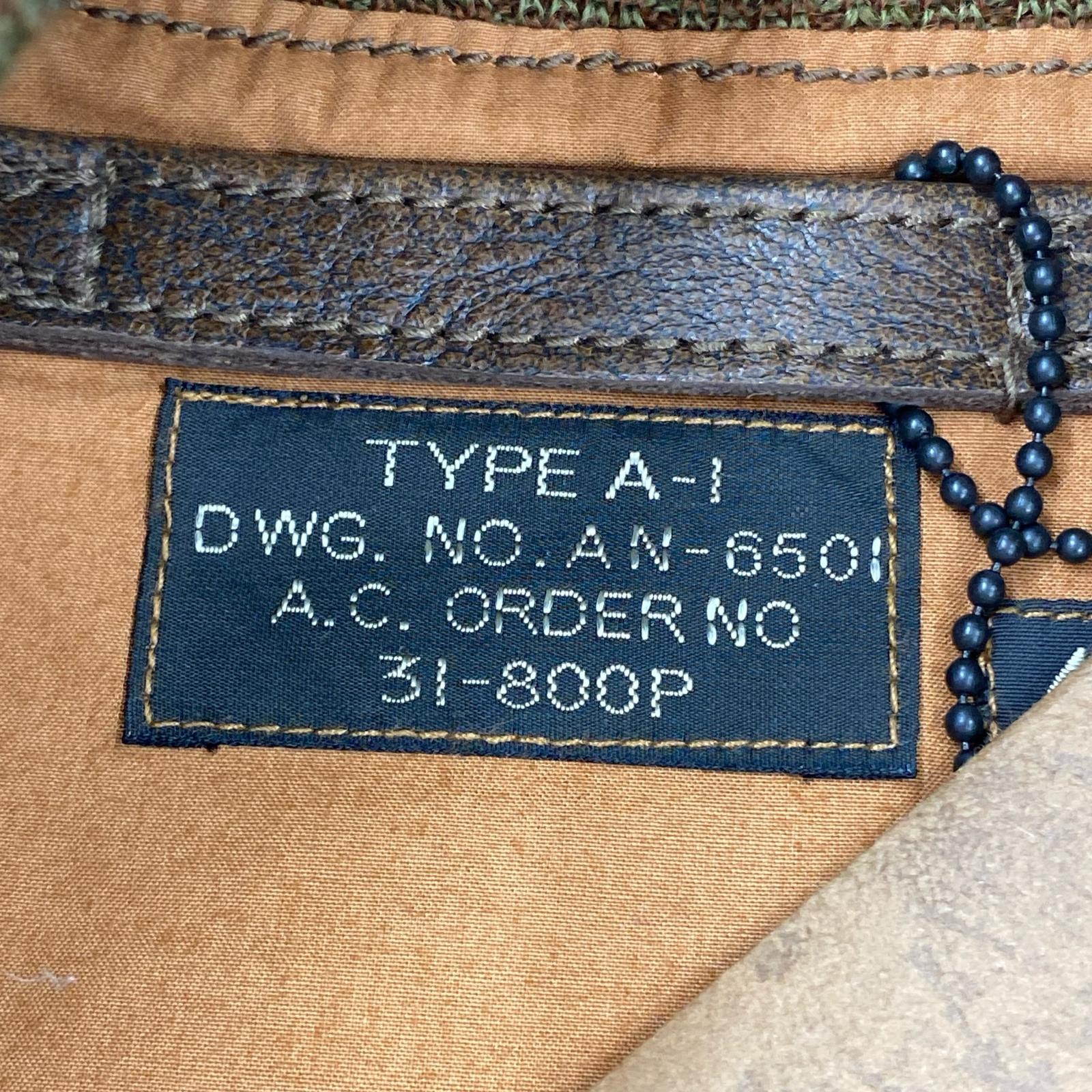 ジャケット Type A-1 A.C. ORDER No.31-800P BWN 40 40 ブラウン