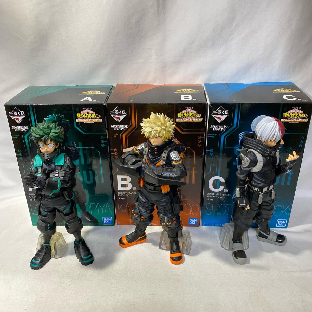 ワールドヒーローズミッション A、B、C賞 緑谷/爆豪/轟 僕のヒーローアカデミア フィギュア/グッズ