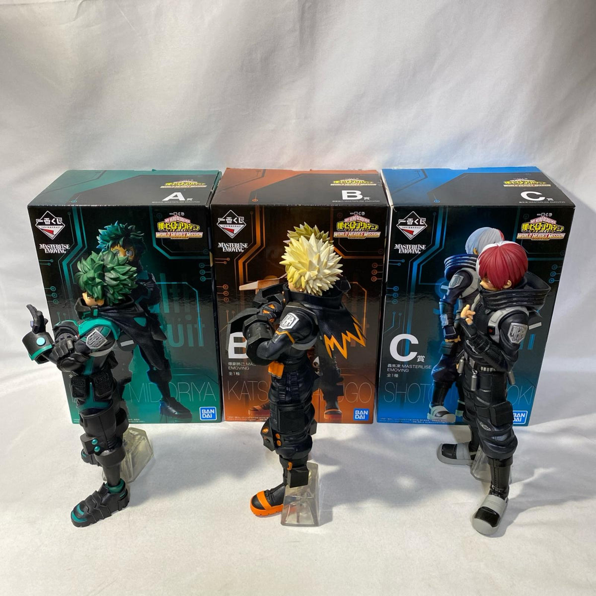 ワールドヒーローズミッション A、B、C賞 緑谷/爆豪/轟 僕のヒーローアカデミア フィギュア/グッズ