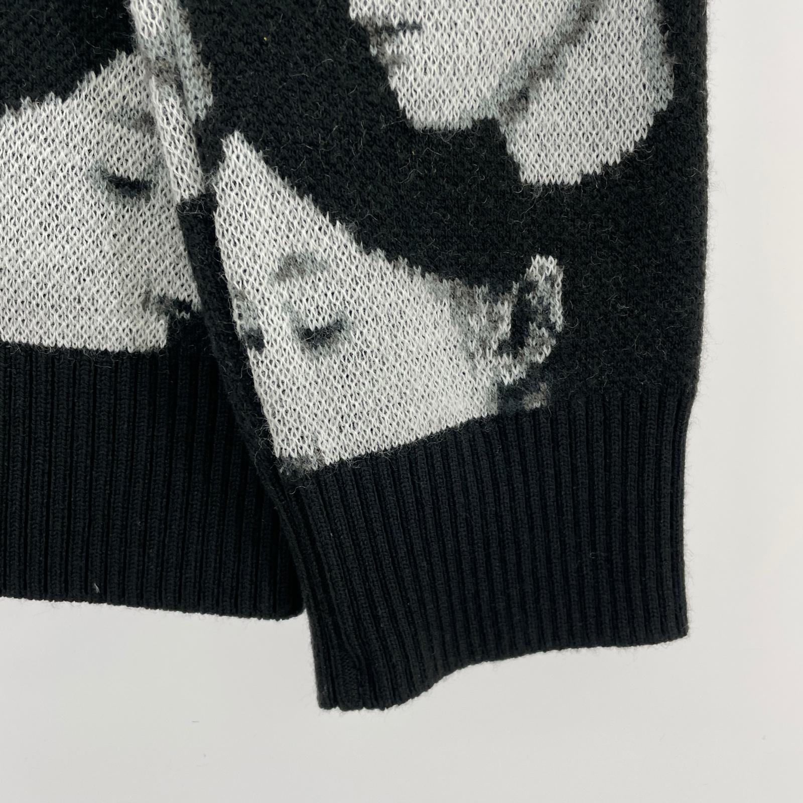 ニット black scandal 19AW 内田すずめインターシャメッセージニット 3 3 ブラック