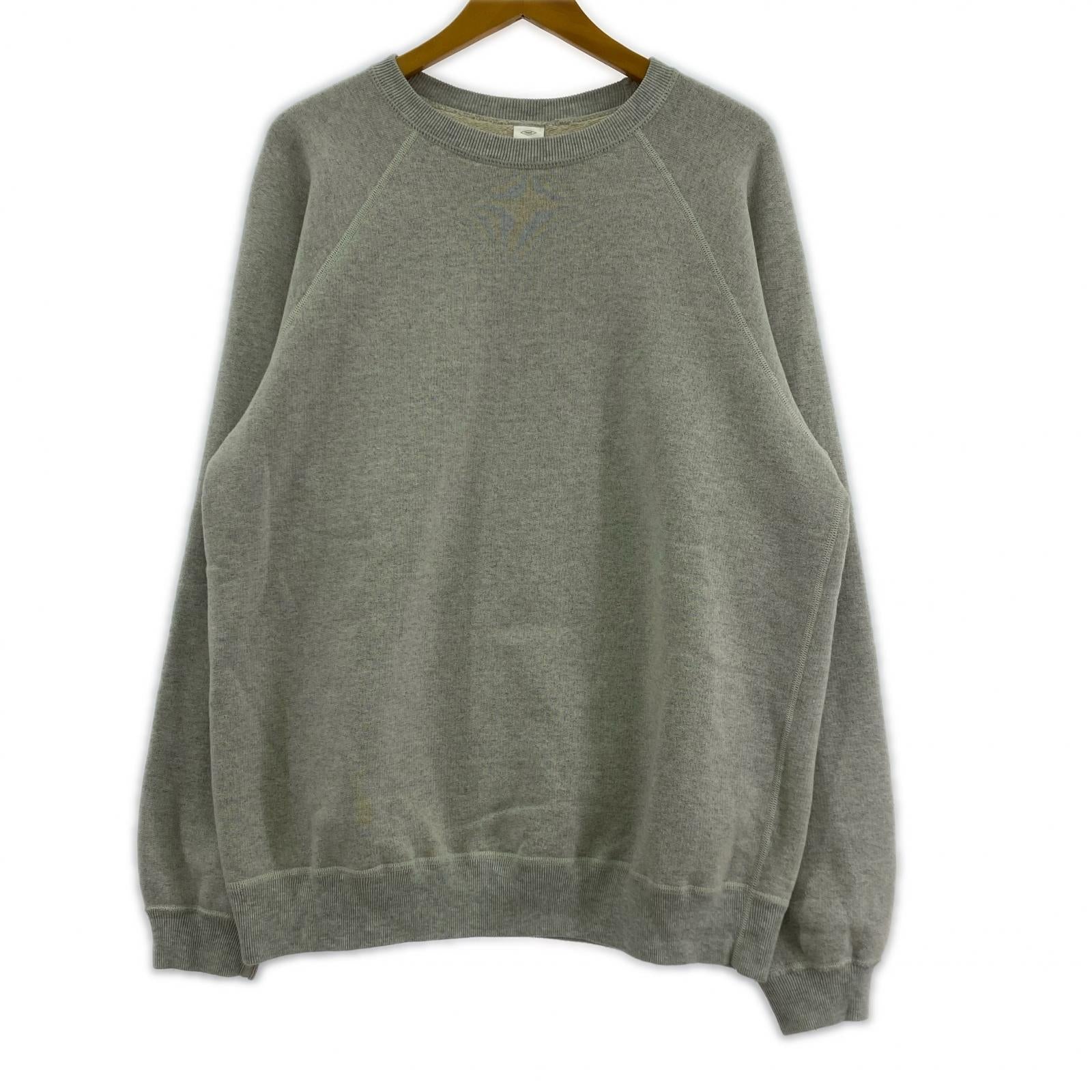 スウェット Crew Neck Sweatshirt ラグランスウェット グレー L グレー