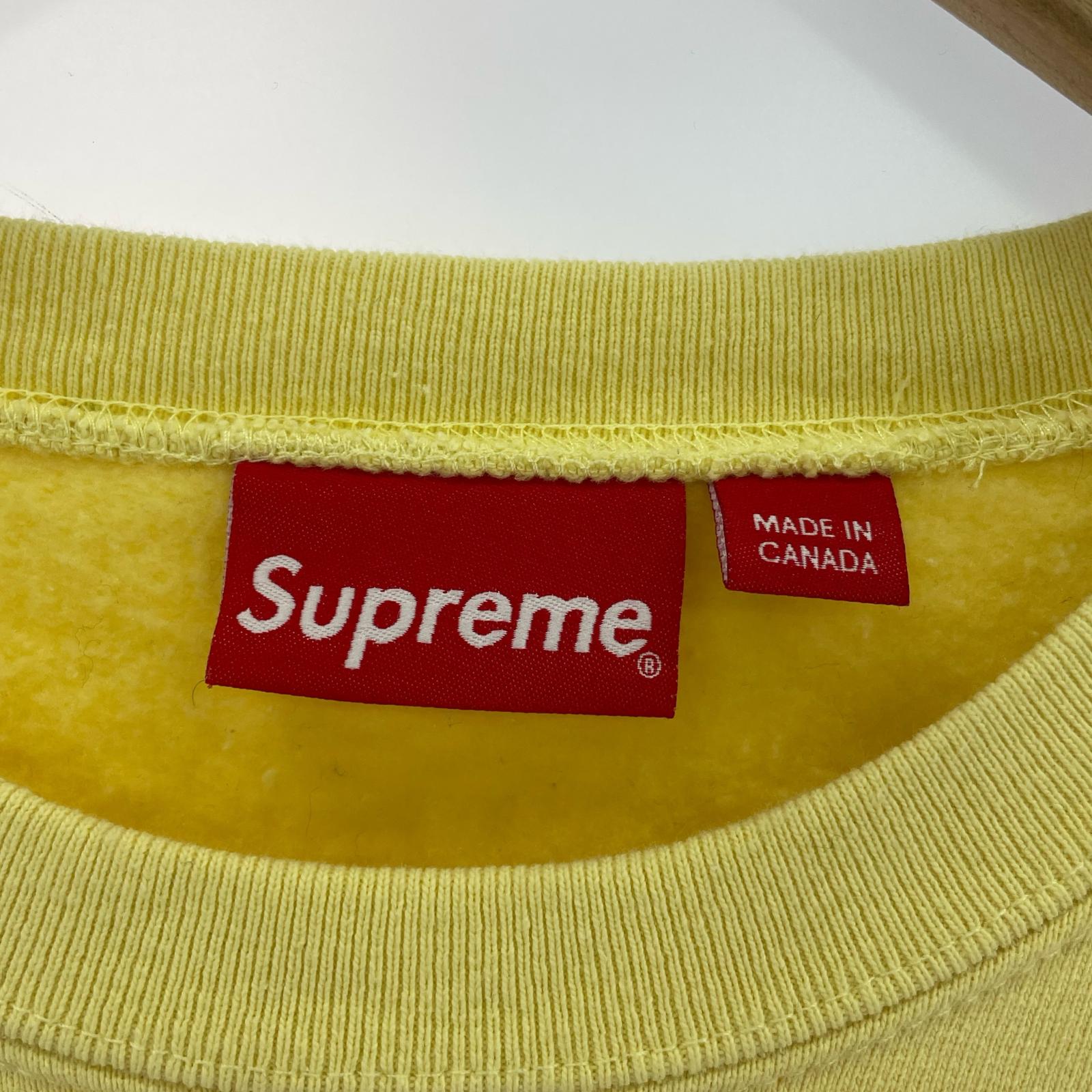 スウェット Box Logo Crewneck "Pale Yellow" M イエロー