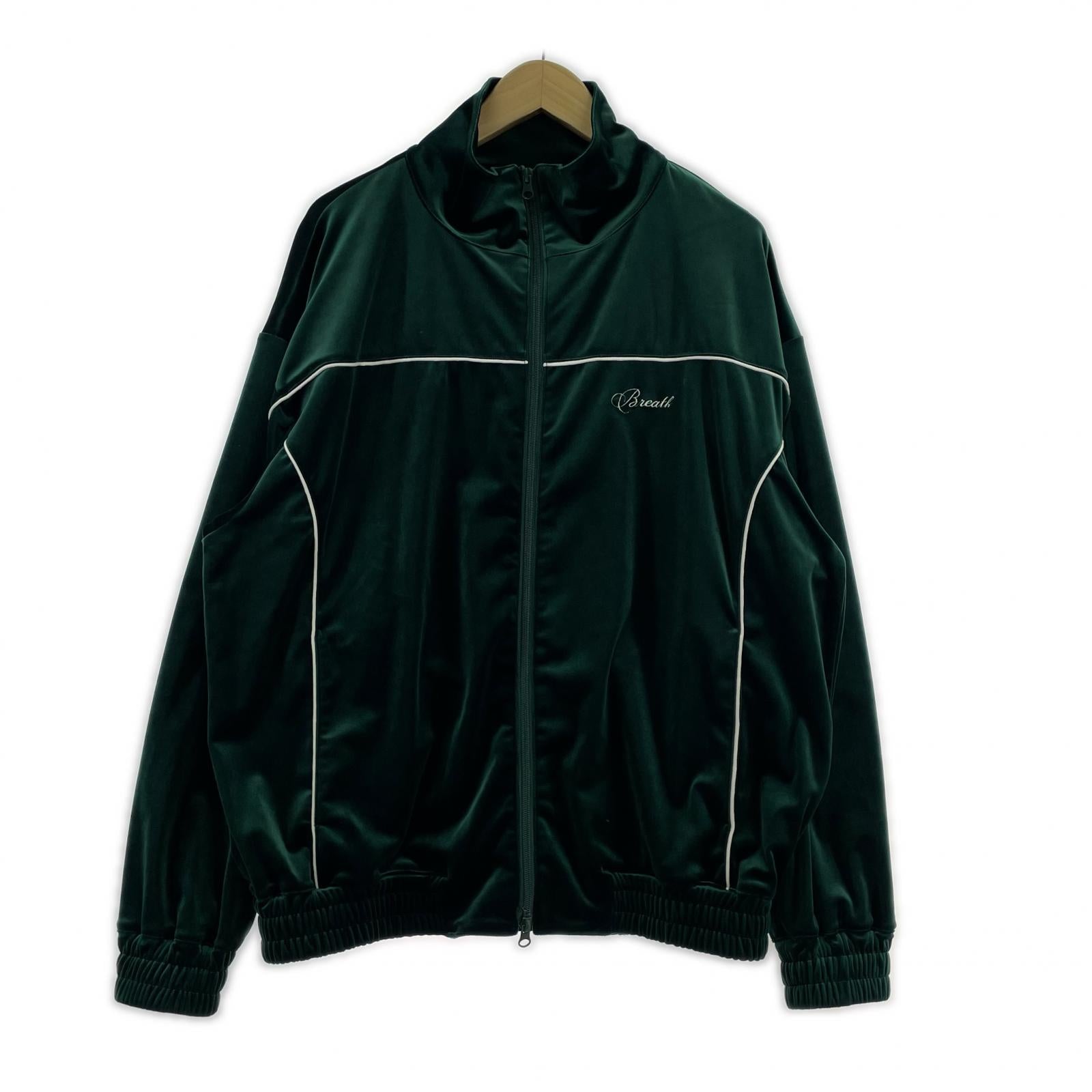 ジャケット BREATH SCRIPT LOGO PIPING VELOUR JACKET M グリーン