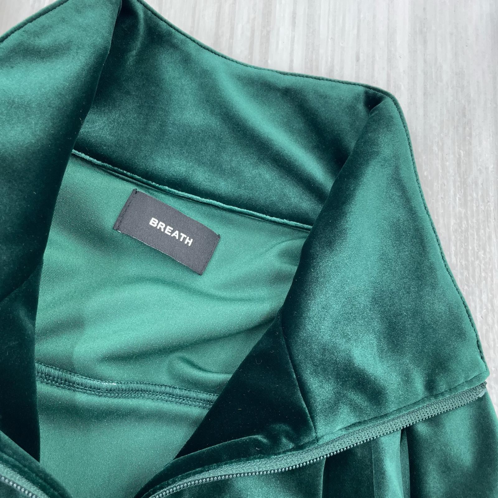 ジャケット BREATH SCRIPT LOGO PIPING VELOUR JACKET M グリーン