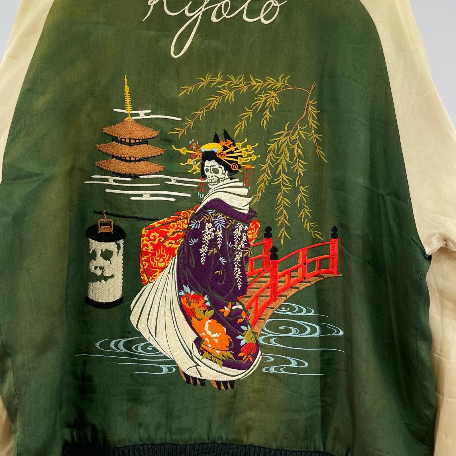 ジャケット 富士山×舞子 スカジャン GRN (L) L