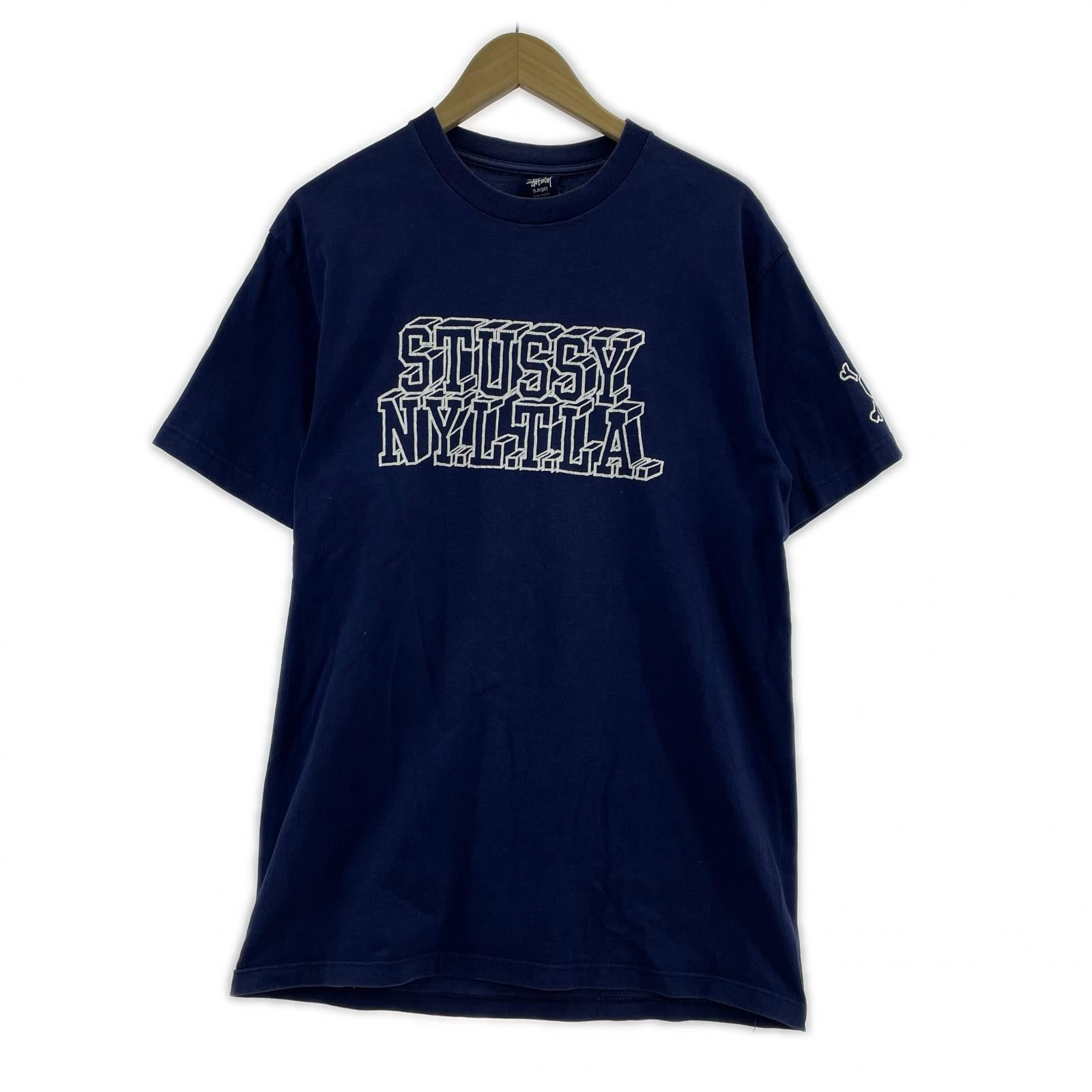半袖Tシャツ 90s 紺タグ フロントプリント ネイビー(L) L ネイビー