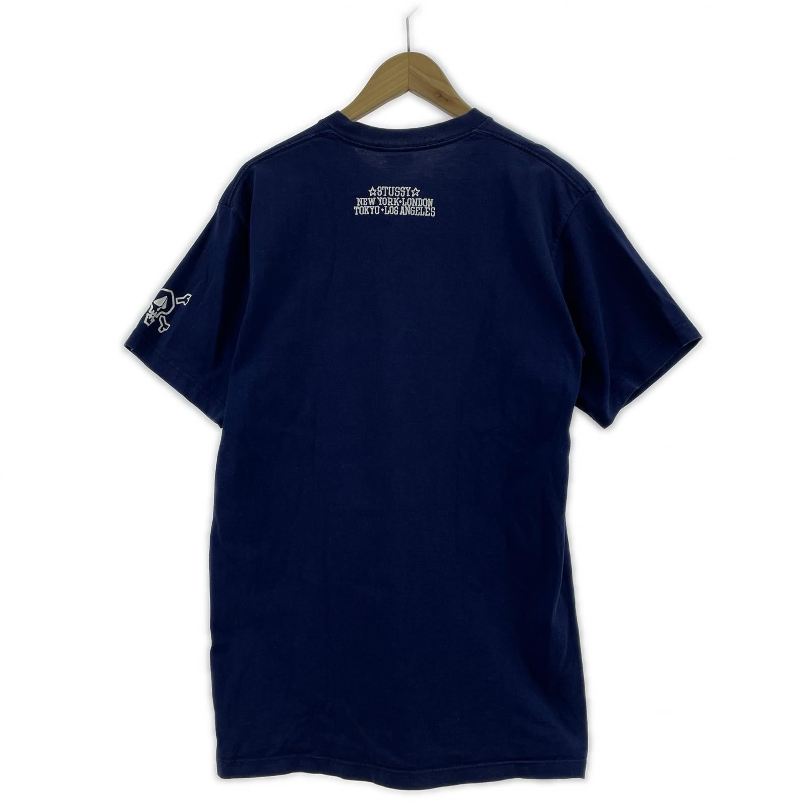 半袖Tシャツ 90s 紺タグ フロントプリント ネイビー(L) L ネイビー