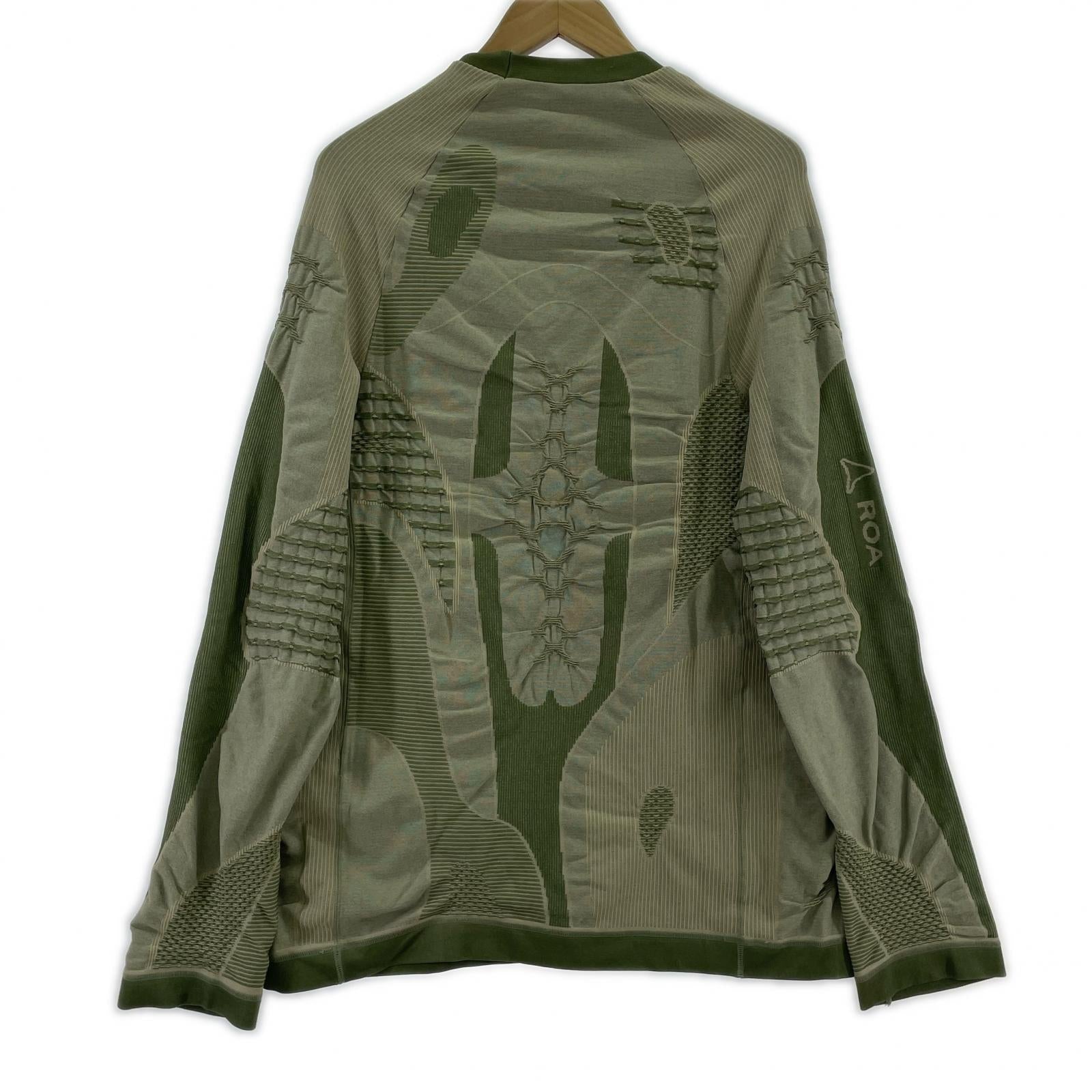 長袖Tシャツ ROA HIKING TECH KNIT (M) 緑 M グリーン