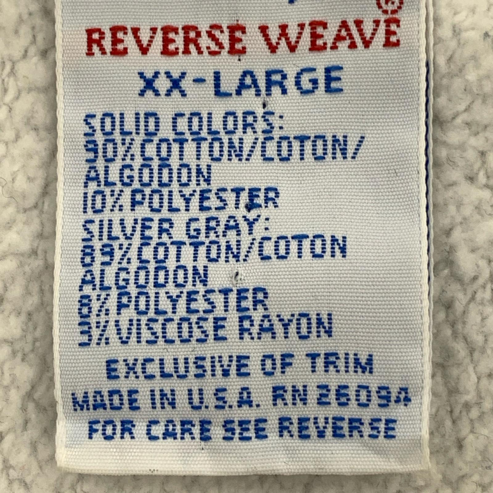 スウェット REVERSE WEAVE USA製 クレイジーパターン 刺繍タグ XXL グレー