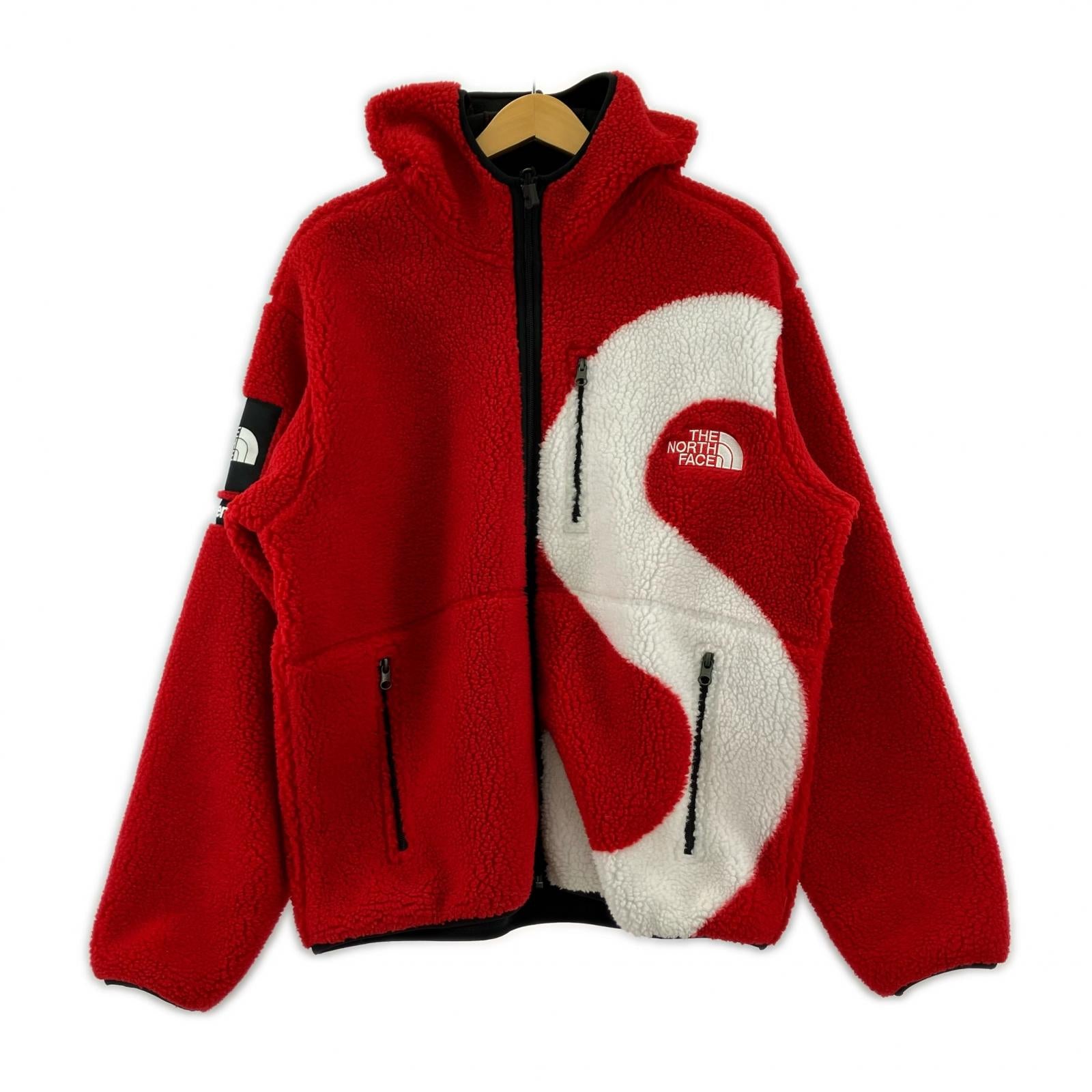 ジャケット ×THE NORTH FACE フリースジャケット 赤 M M