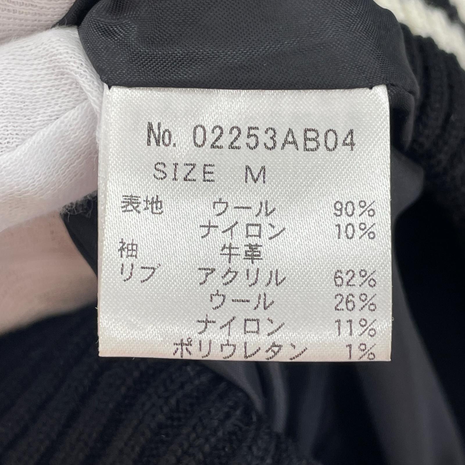 ブルゾン 02253AB04 SPEAK NO EVIL ワッペン スタジャン M M ブラック