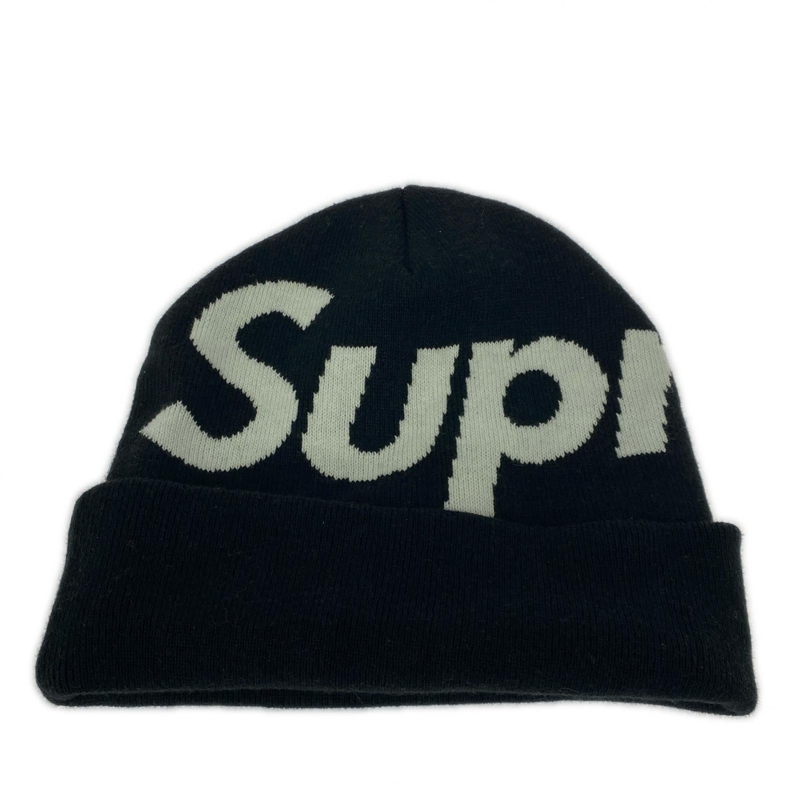 ニットキャップ Big Logo Beanie 黒 ブラック