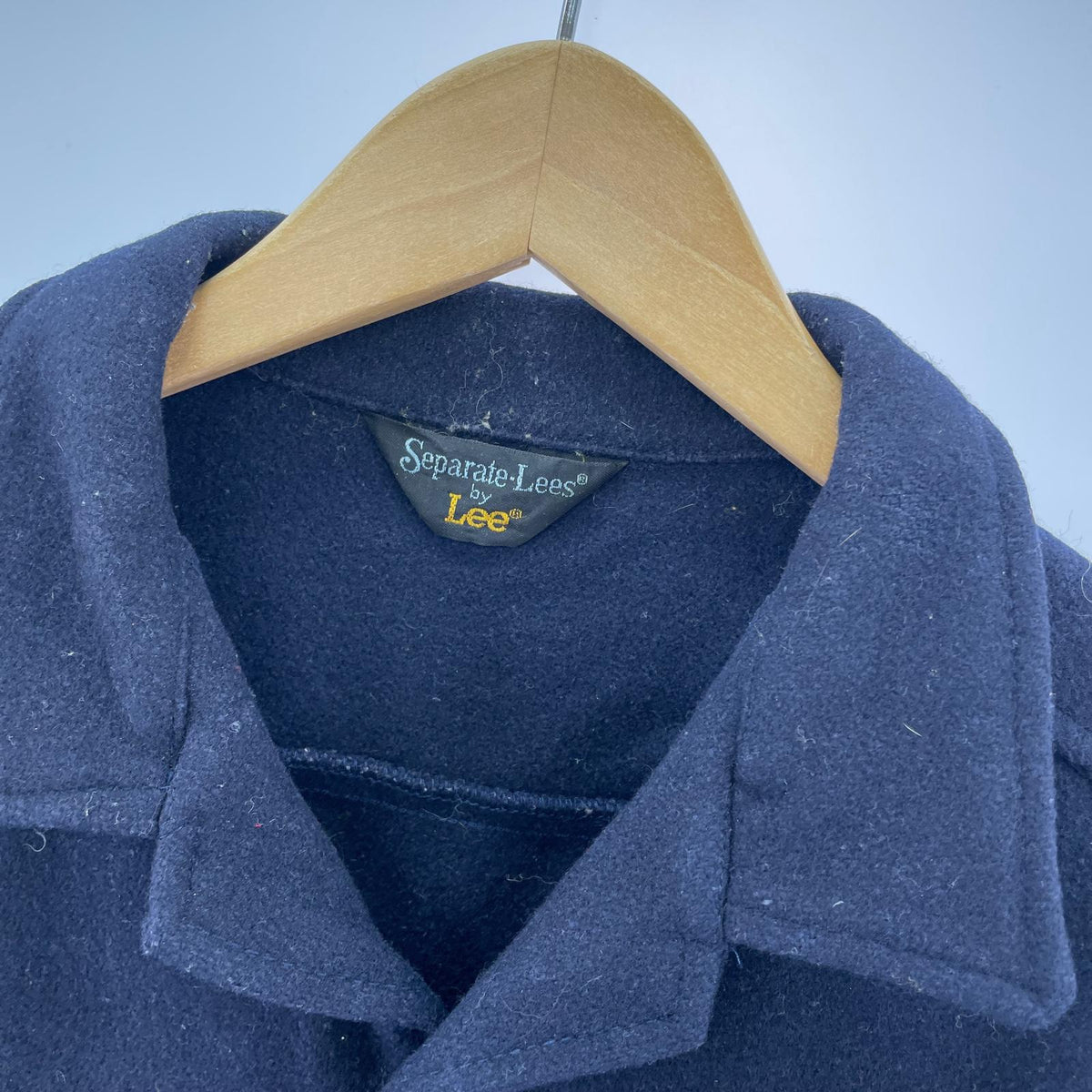 長袖シャツ 70s Lee ウールシャツ NVY ネイビー