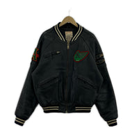 レザージャケット VARSITY JACKET BLK M ブラック