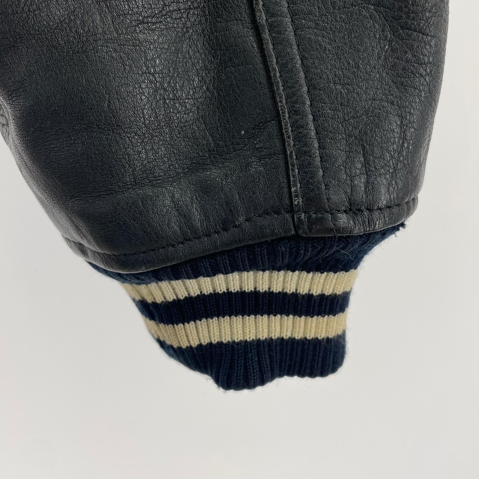 レザージャケット VARSITY JACKET BLK M ブラック
