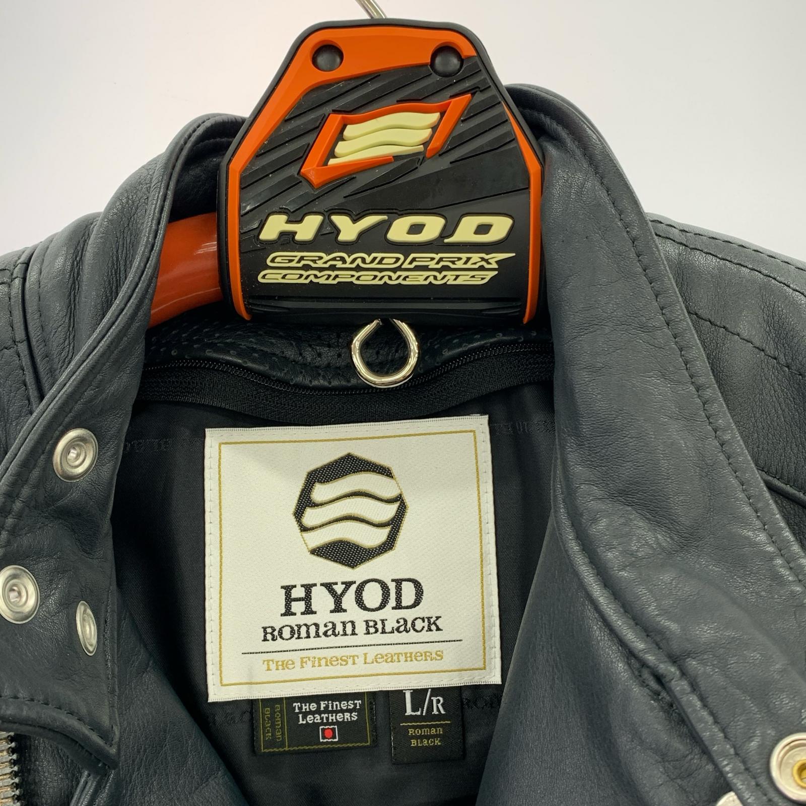 レザージャケット HYOD Roman Black 牛革ライダース (L) L ブラック