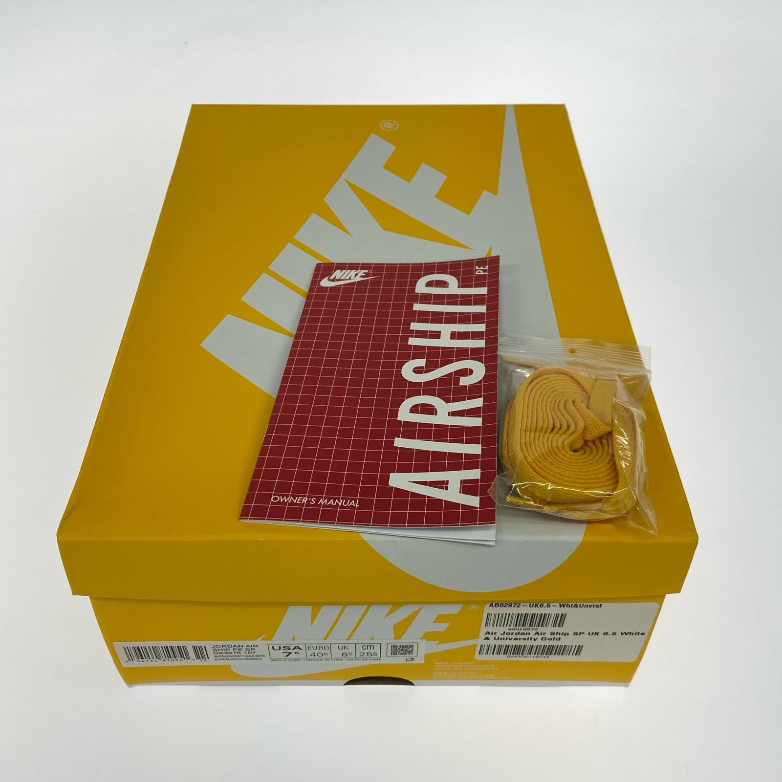 スニーカー AIR SHIP PE UNIVERSITY GOLD 25.5cm 25.5cm (US7 1/2 UK7 EU41)