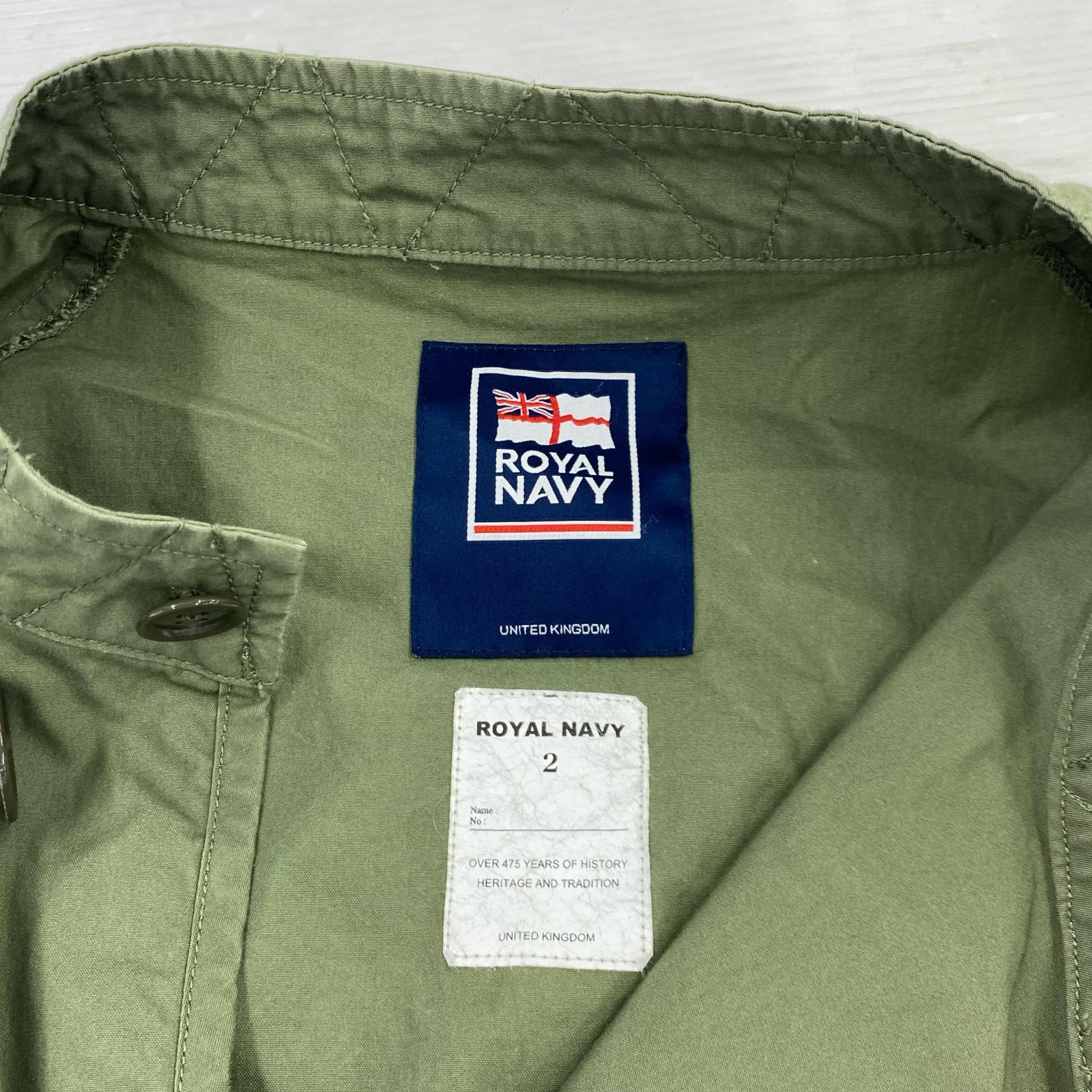 ジャケット ROYAL NAVY ノーカラーコート カーキ 2 2 カーキ