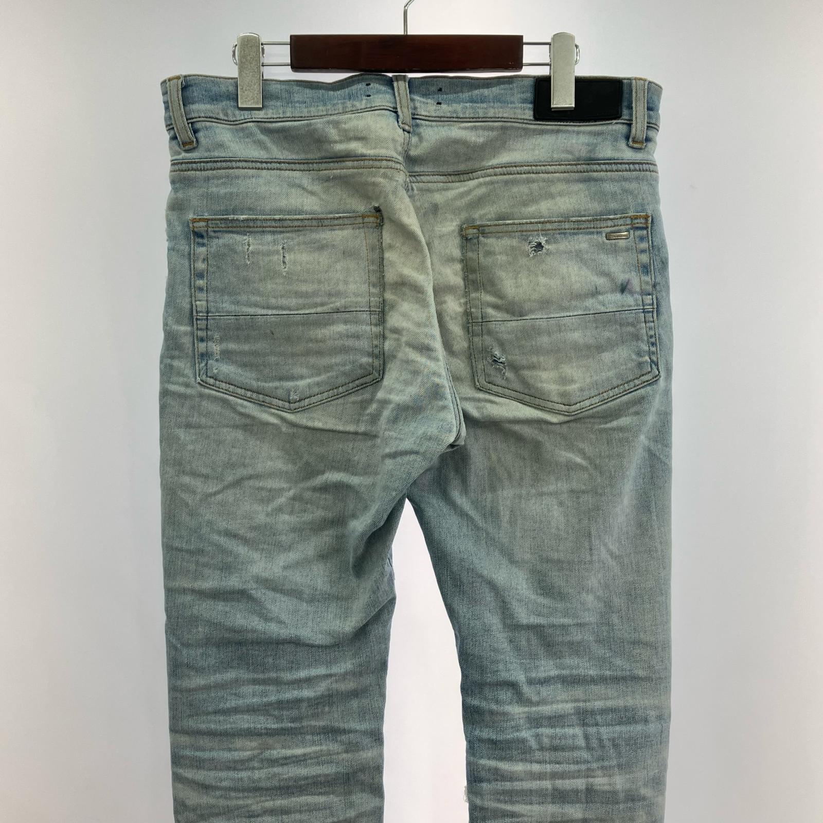 デニムパンツ パッチワークデニム 青 31 ブルー